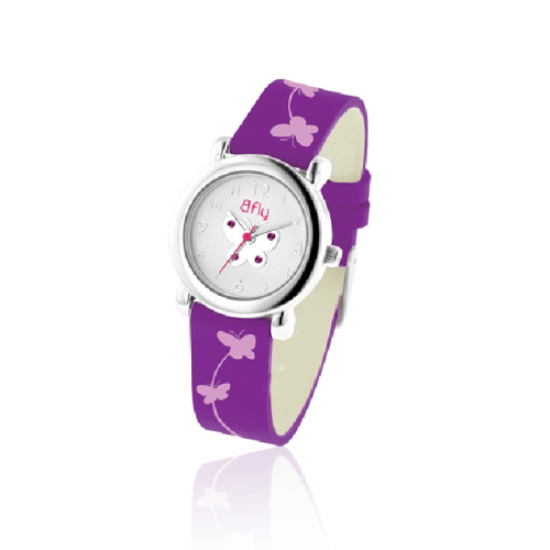 Montre Papillon - Mauve